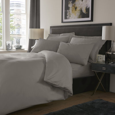 Dull Satin Solid Colour Duvet Cover Set with Pillowcases Included