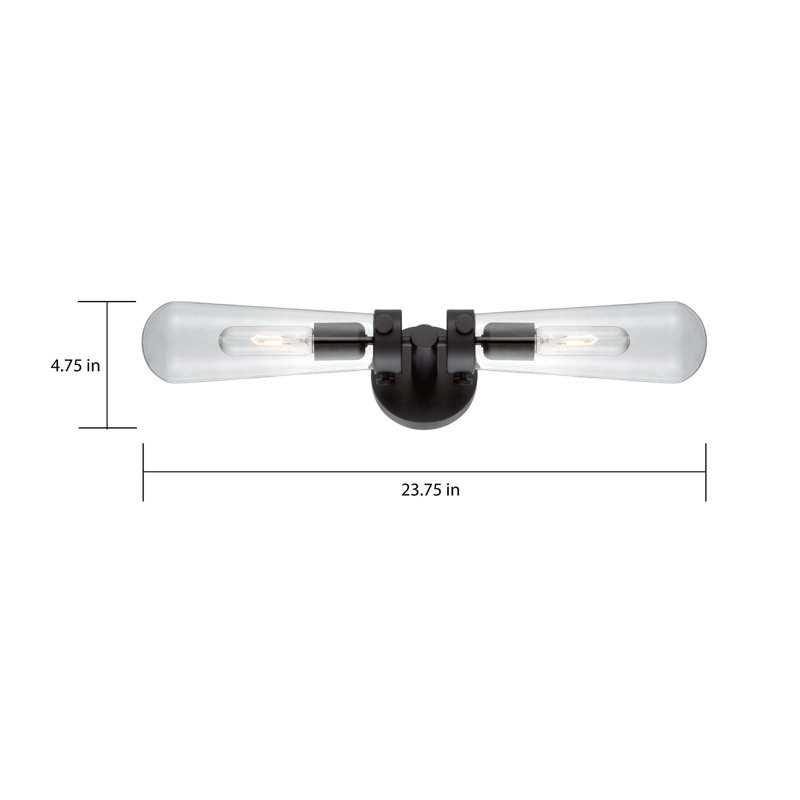 Edern 2 - Light Dimmable Vanity Light, Aged Bronze