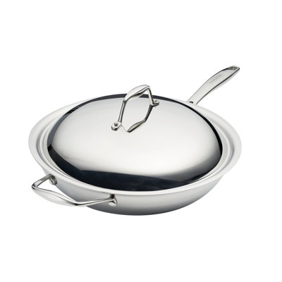 Tramontina 13.7'' Stainless Steel Wok with Lid