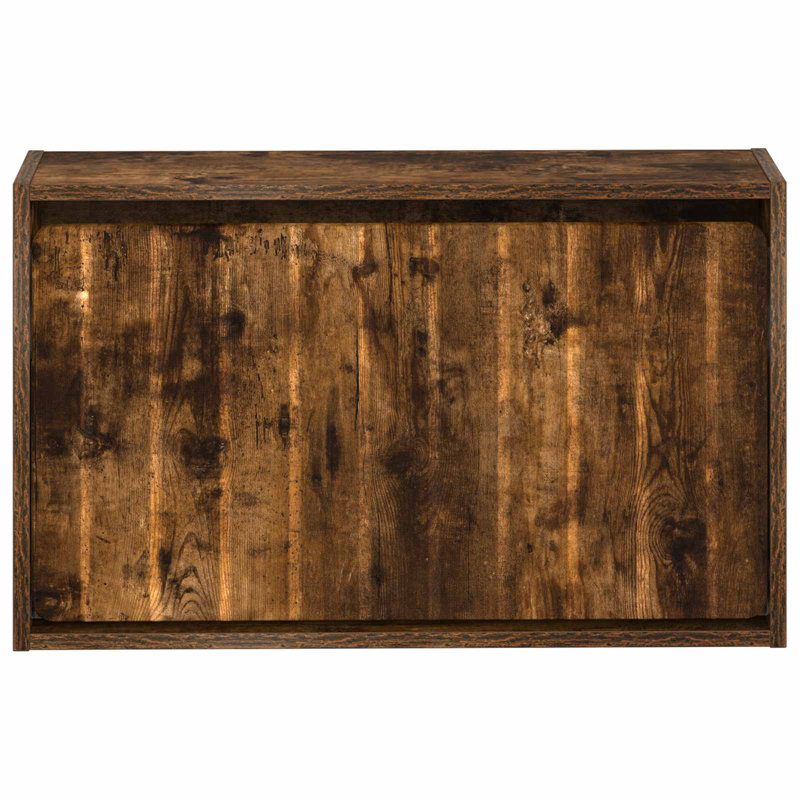 Flip Down Shoe Storage, 43 cm H x 71 cm W x 17 cm D, Smoked Oak