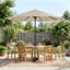Parasol de patio rond de 9 pi avec base lestée de 19 lb - Parasol d'extérieur à manivelle et auvent ventilé pour abat-jour - pour terrasse, balcon, porche, cour ou piscine par Pure Garden (sable)-1929694955