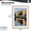 Waterside appartements sur canal, reproduction encadrée sous verre, conception de Petal Prints Design-130832857-130832860