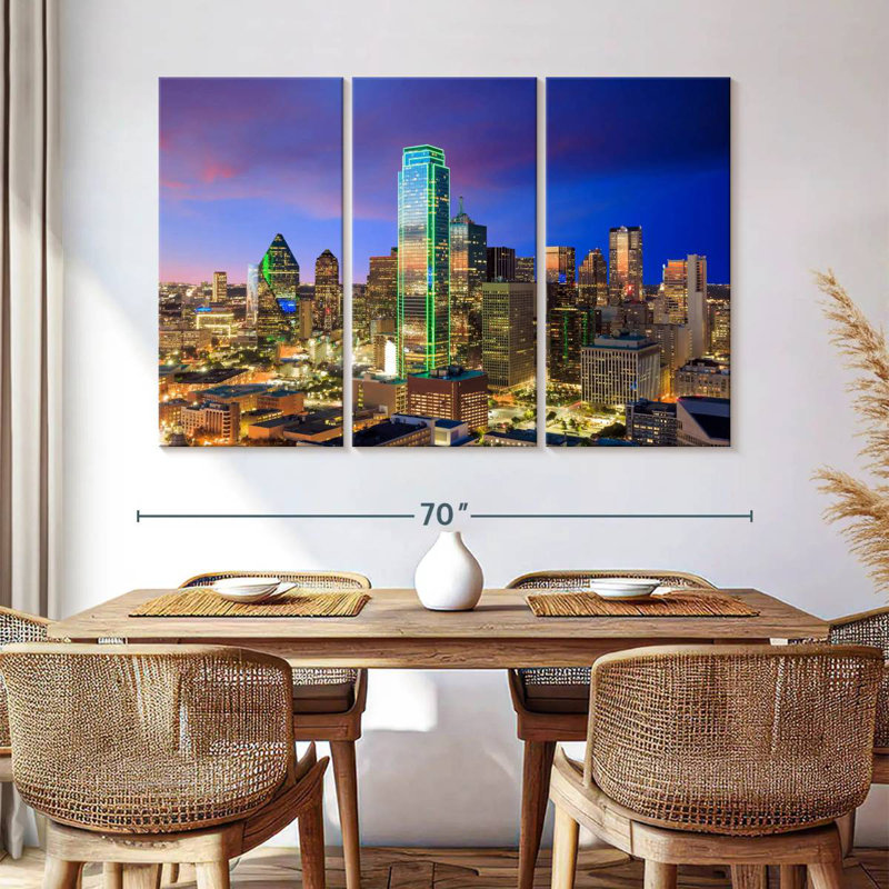 Sireci Dallas Cityscape, 42" H x 65" W