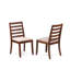 1F4360D62A6445C399DA4941F31E491B Ensemble de table de salle à manger 5 pièces - une table à rallonge amovible et 4 chaises empilables en tissu brun clair, finition noyer antique.
