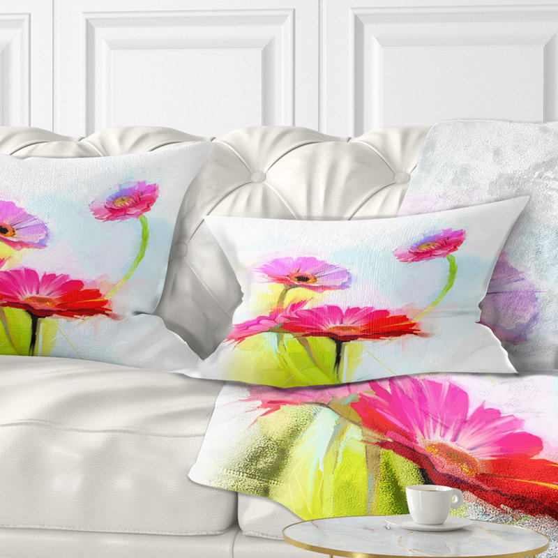 Coussin lombaire à fleurs floral still life gerbera