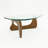 Abstract 51 "Mid-Century  Premium Triangle Glass Top Coffee Table With Solid Wood Base-751055286