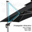 Parasol lumineux rond 12 pi Senner, noir-295337018