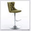 Tabourets de bar pivotants en velours avec hauteur de siège réglable, base chromée moderne pour plus de confort et de style-421688188