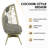 Swivel Patio Lounge Chairs, Pe Rattan Steel Modern Egg Chair, Patio Home