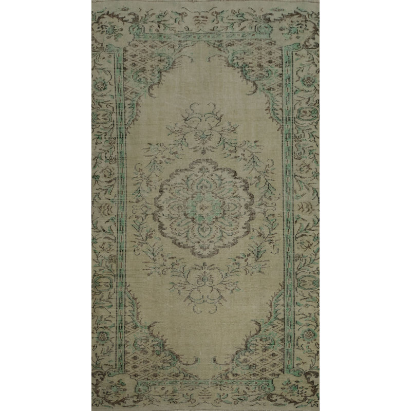 Charme classique: tapis rétro vieilli orné 6 x 9