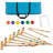 6-Player Croquet Set - Outdoor Games with Wood Mallets, Balls, Posts, Wickets, and Carry Case - Vintage Yard Games for Adults and Kids by Hey Play