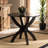 Round Solid Wood Base Dining Table-143825368