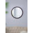 20" x 20" Circle Wall Mirror with Wooden Frame and Walnut Finish