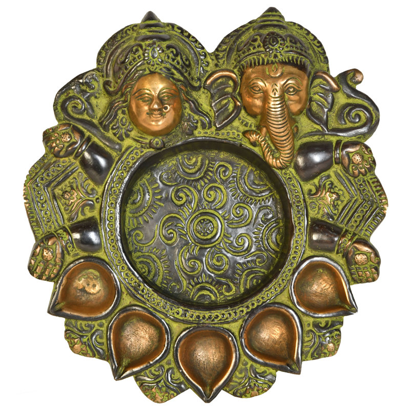 Assiette Lakshmi Ganesha Diya