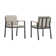Chaise de patio avec coussin Ajai