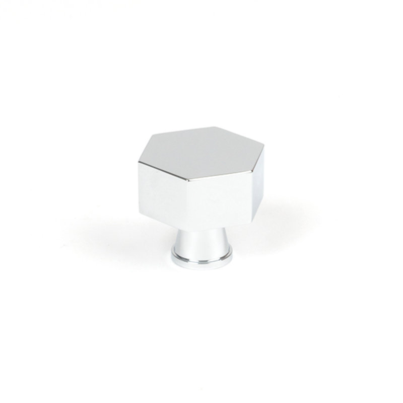 Geometric Knob, 3 cm, Polished Chrome