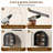 Wall-Mounted Arched Display Cabinet With Tempered Glass Doors