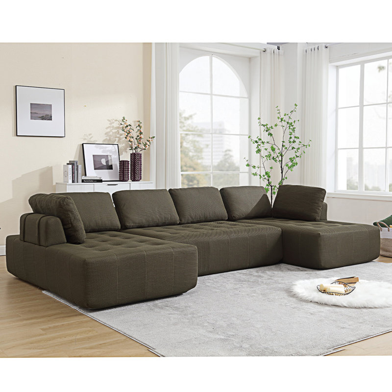 Canapé modulaire, canapé en forme de U, canapé combiné gratuit, Vert