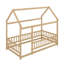 Lit simple en bois avec clôture-505989335