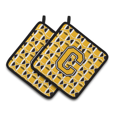 Caroline's Treasures Football Polyester Potholder