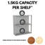 Recessed 3 Tier Wall Shelf Kit, Foiled Finish-67063317-67063321