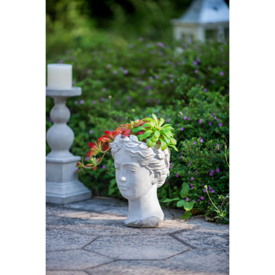 Jardinière en ciment de style grec - Décoration de jardin intérieur et extérieur, P 7 po x 11 po