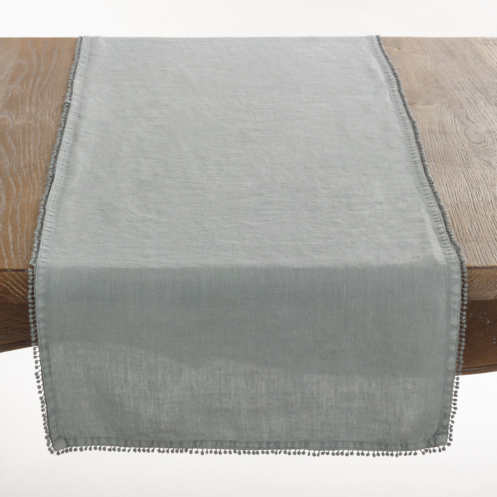 Trezza Table Runner, Blue Gray
