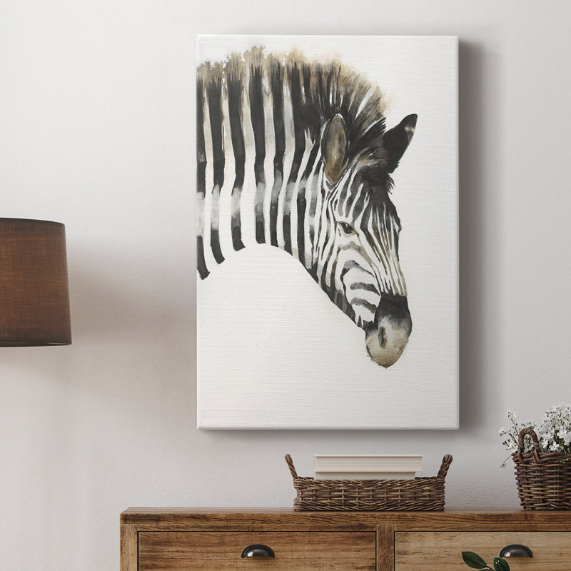 Rayures zébrées - Cavas de galerie sur mesure, H 36 po x l 24 po