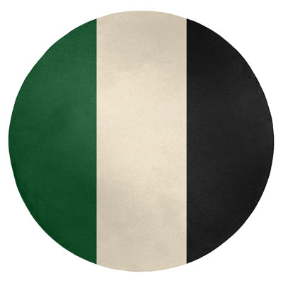 Tapis de zone/black vert/crème rayé