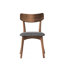 Chaises de salle à manger rembourrées Mid-Century (deux assemblages), gris foncé (paire de 2), séduisante