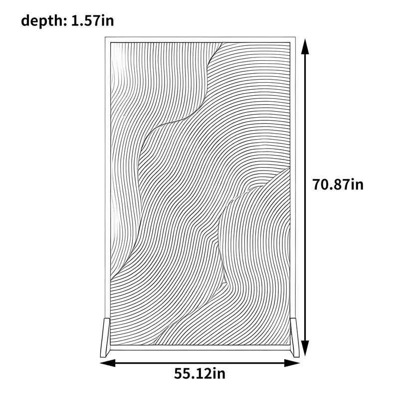 Carruth, H 70,87 po x l 55,12 po x P 1,57 po