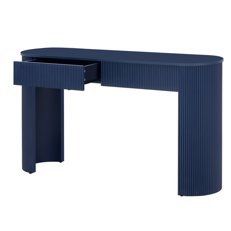 TREXM Entryway Table With Fluted Design