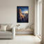 «Sunset Canyon Rock Formations Under Starry Night Sky», art mural-133885772