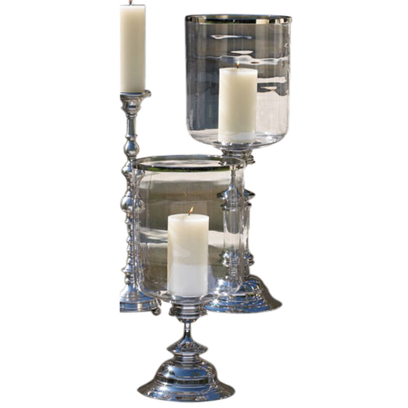 Estate Hurricane, 23.25" H x 11.25" W x 11.25" D , Antique Brass