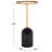 Tanyarose Metal And Marble Drink Table-1125270600