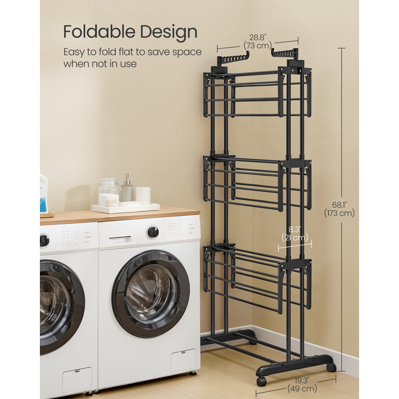 Metal Gullwing Drying Rack, Black