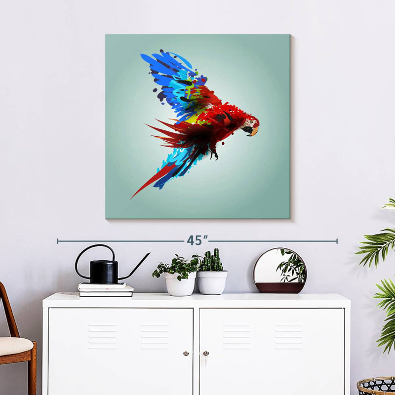 Crowle Scarlet Macaw, 30" H x 30" W