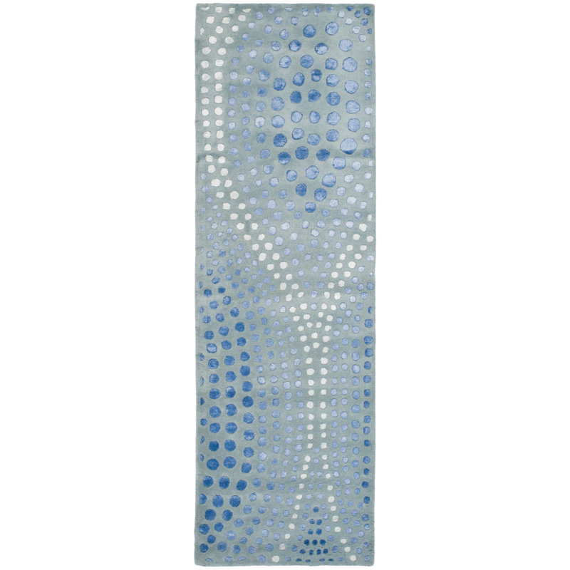Candelo Hand Tufted Wool And Viscose Abstract Rug, Runner 2'6" x 8'