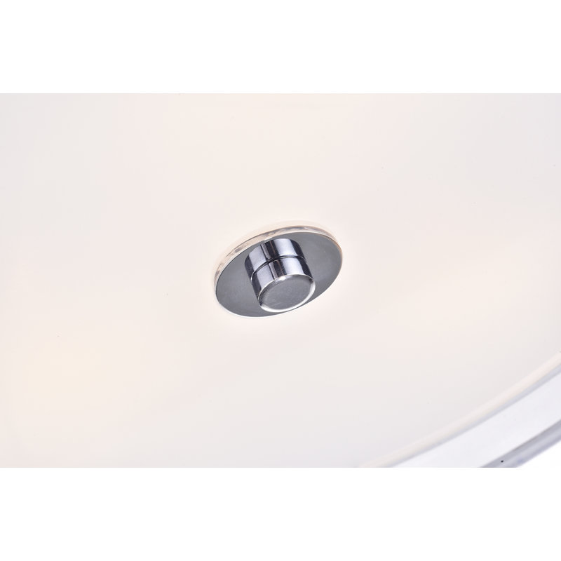 Plafonnier semi-encastré 3 lumières avec abat-jour tambour en organza Mager