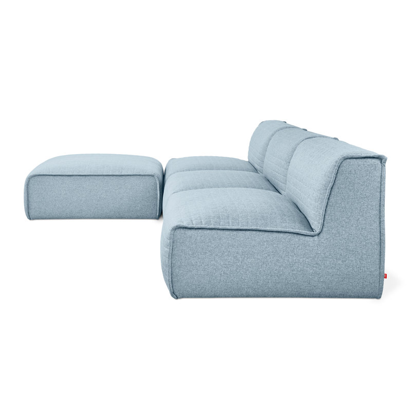 Nexus Modular Chaise Sectional, Parliament Lake  Polyester