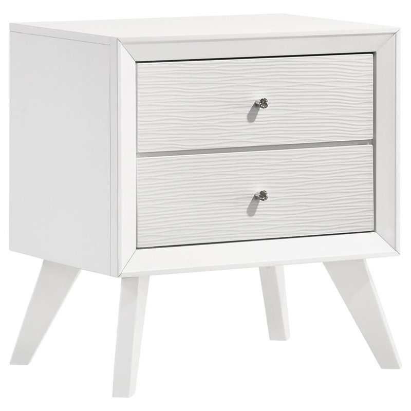 Table de chevet contemporaine de couleur blanche 1Pc