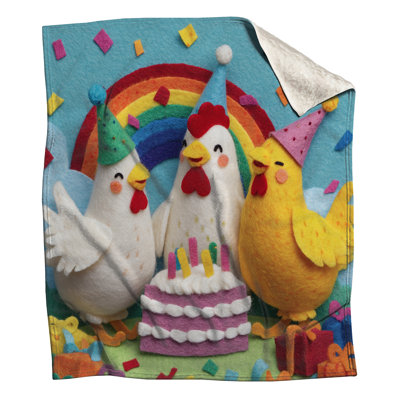 Couvertures de gâteau d'anniversaire Felt Chickens
