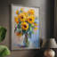Reproduction encadrée FLORAL Series CDLXIX - bois massif-2116496452