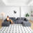 125" Cloud Boneless Sofa Couch with Cup Holder & Storage, Modern Corduroy U Shaped Modular Sectional Sofa with Deep Seat, USB Ports, No Assembly Required, Comfy Compression Couches for Living Room-569476447