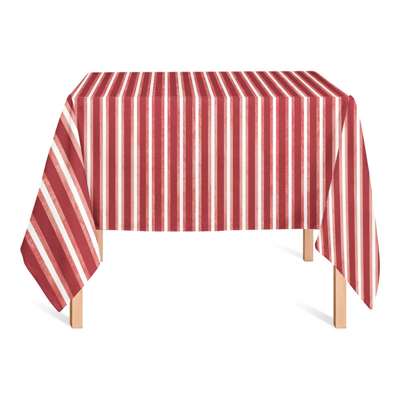 Mccandless Striped Square Tablecloth, Red