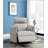 Sagen Gray Faux Leather Glider Recliner with Swivel
