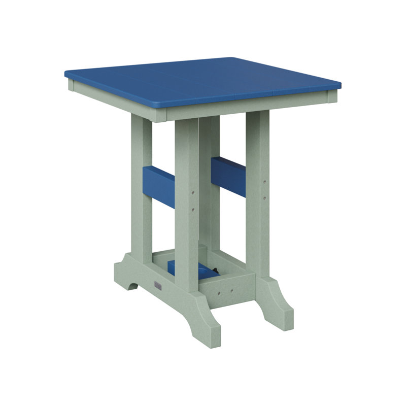 Garden Classic Outdoor Square Dining Table, Kiwi Green, Seafoam