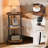 11.8" Round End Table with 3-Tier Storage Shelves