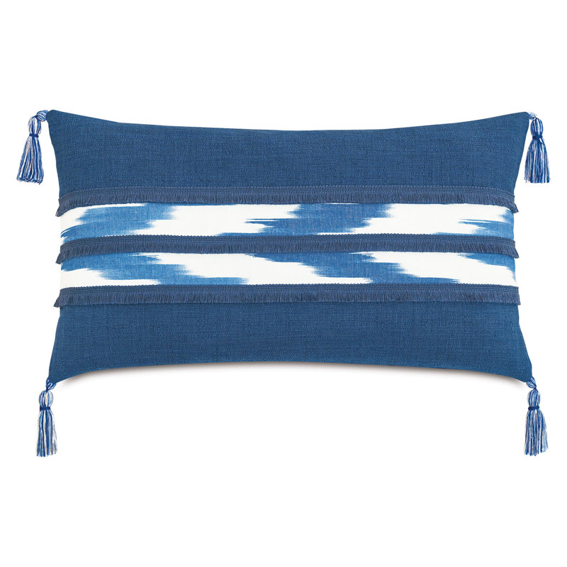 Cocobay Ikat Cotton Blend Throw Pillow