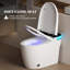 Smart Toilet With Heated Seat & Auto Flushing, Slow Close, Night Light, Remote Control, Water-Saving Siphon Dual Flush, Emergency Flush, Ul Certified Safety